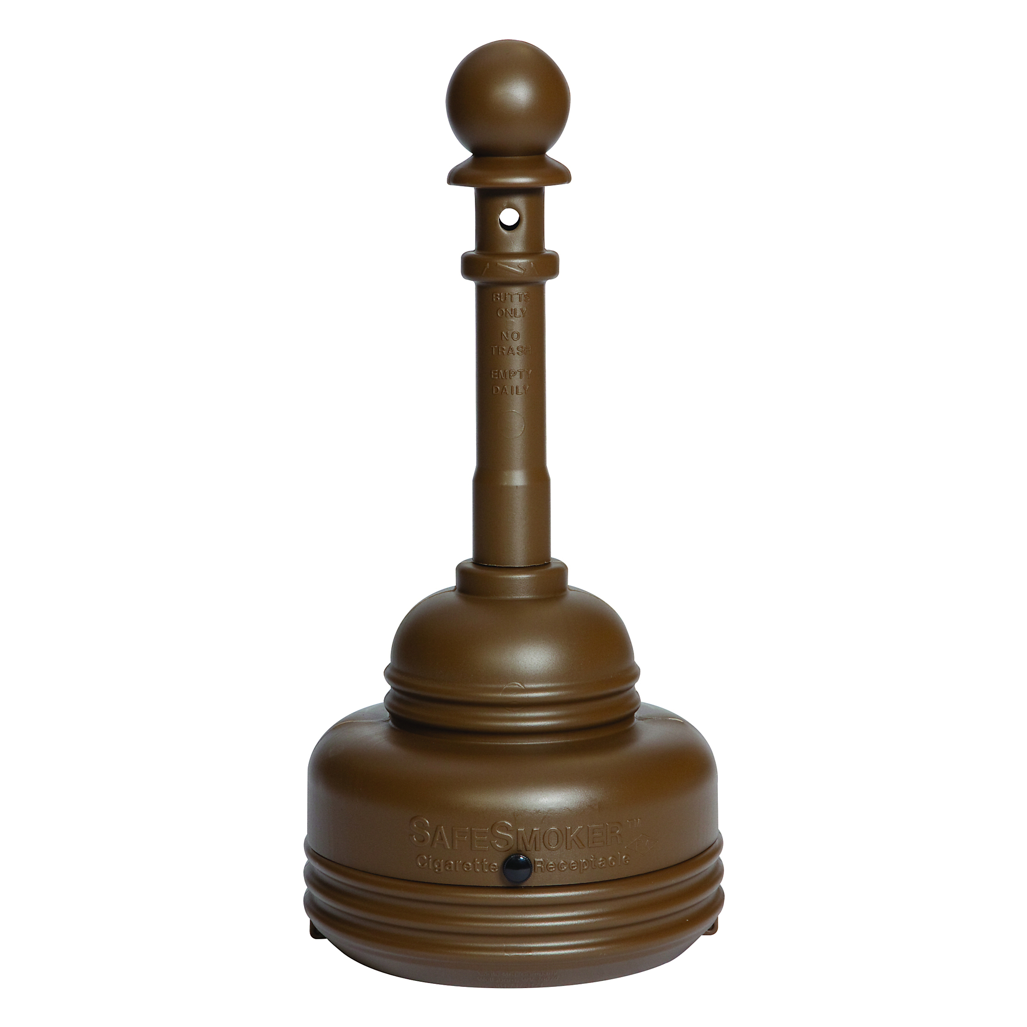 Eagle SafeSmoker Outdoor Ashtray — 5 Quart, High-Density Polyethylene, Brown, Model# 1206BROWN